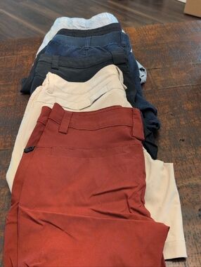 Multi-Pack Women's Shorts - Rust, Beige, Black, Navy, Light Denim Blue
